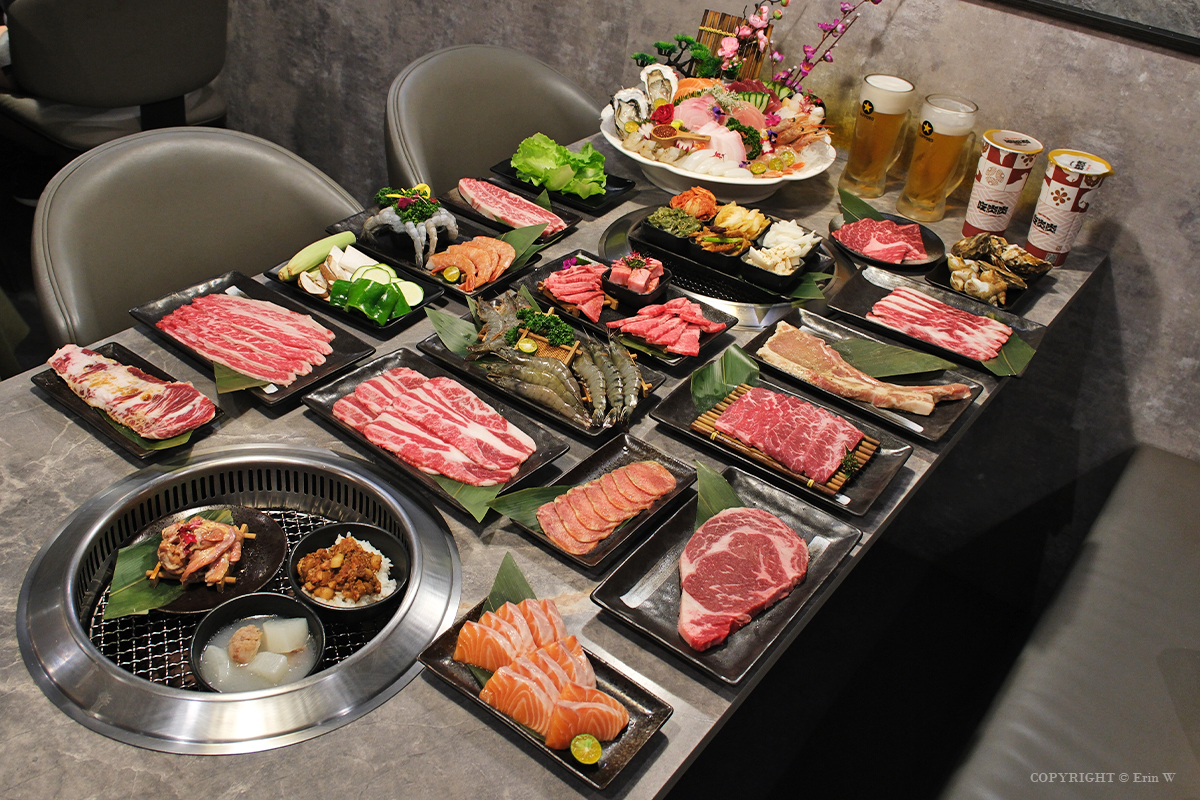 新竹・竹北｜吃肉肉燒肉專門店-竹北店｜不只吃燒肉！A5和牛、生魚片、手搖飲、甜點一次全包了！